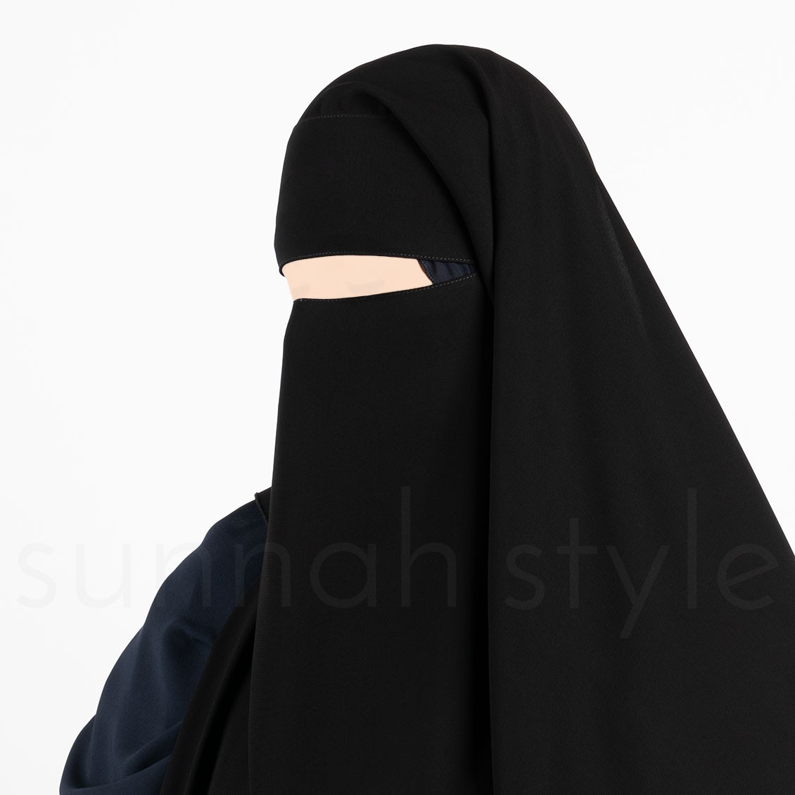 Sunnah Style Two Layer Plus Niqab Black